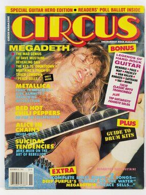 Circus Magazine VTG 1992 Megadeth Metallica Alice in Chains Suicidal Tendencies